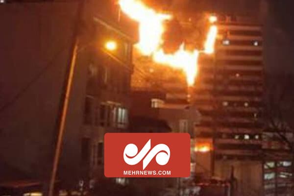 تصاویری از آتش سوزی در بیمارستان گاندی تهران
